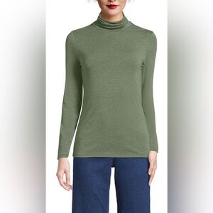 Classic Olive Green Turtleneck Slim-Fit Sweater